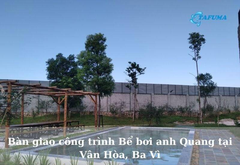 Công trình bể bơi của anh Quang tại Vân Hòa