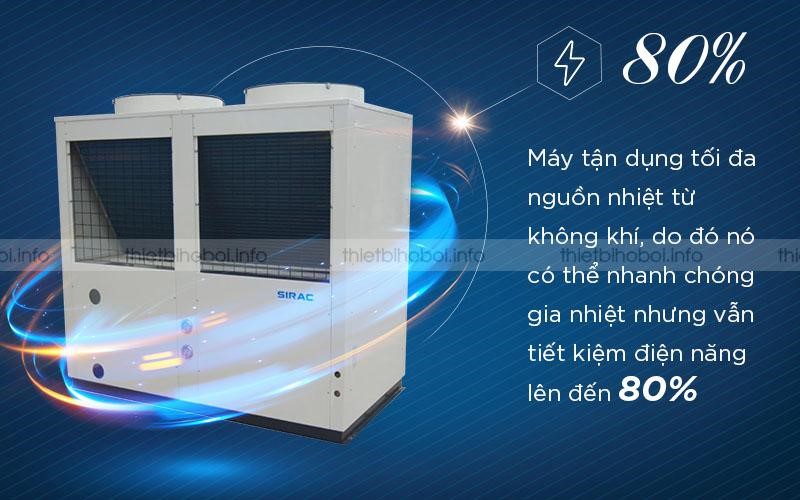 Máy cấp nhiệt SIRAC LSQ025RP tận dụng tối đa nguồn điện từ không khí