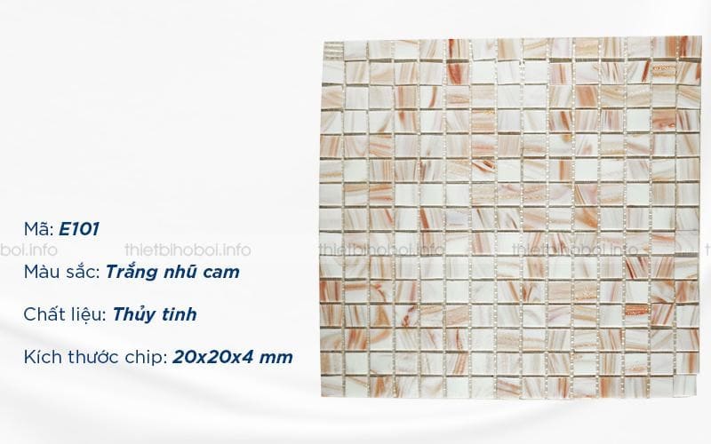 Mô tả Gạch mosaic thủy tinh E101