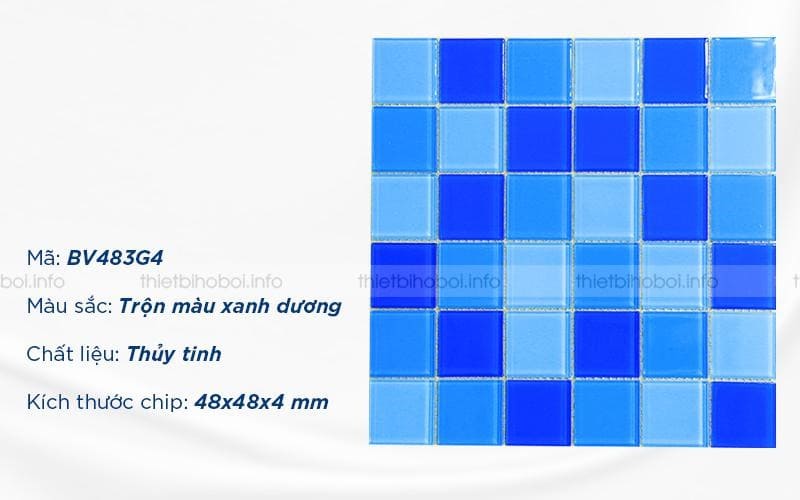 Mô tả sản phẩm gạch mosaic thủy tinh BV483G4