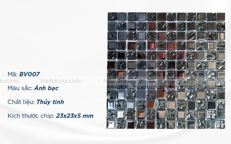Mô tả sản phẩm gạch mosaic thủy tinh đặc BV007