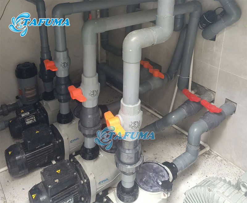 Máy bơm bể bơi được Tafuma lắp đặt cho khách hàng
