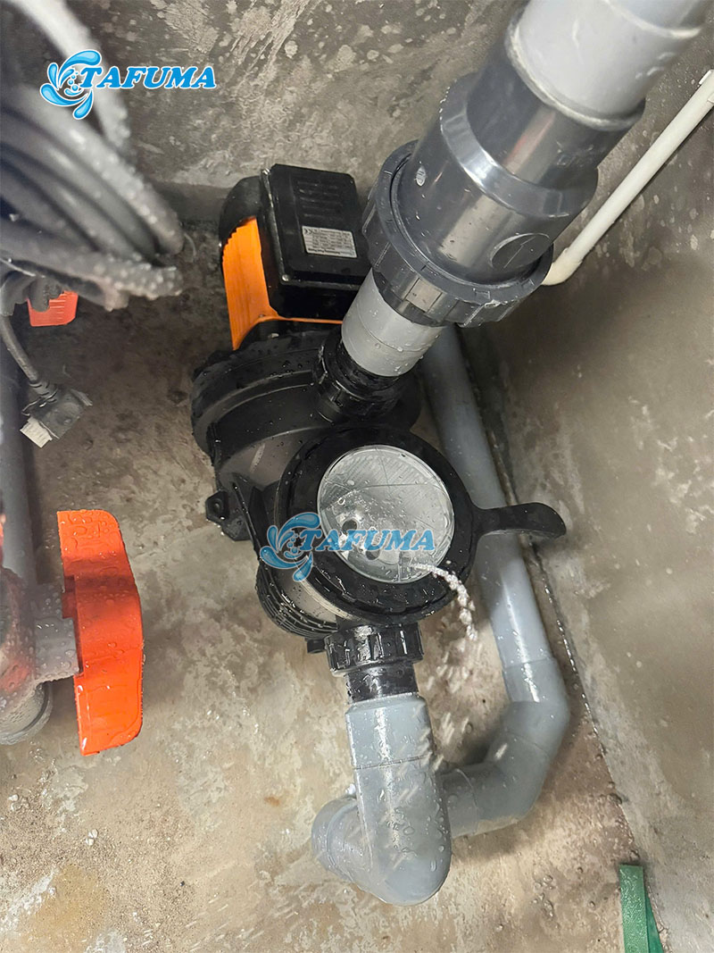 Máy bơm giúp nước bể bơi tuần hoàn, phân phối nước đều khắp bể